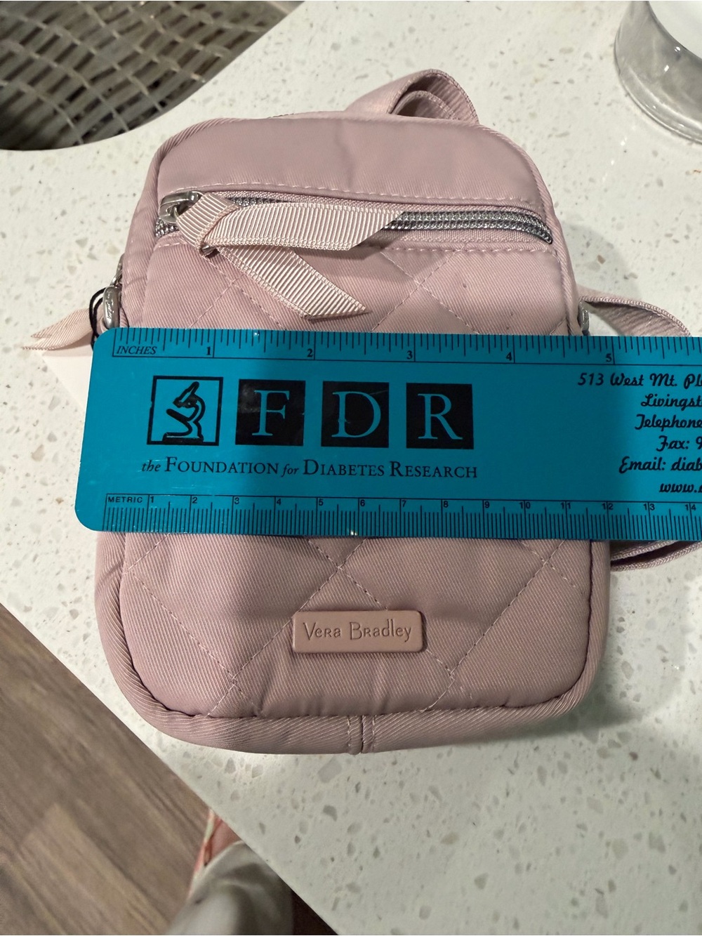 Vera Bradley Light Blush Quilted Crossbody Bag